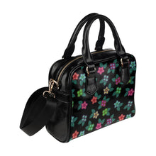 Load image into Gallery viewer, Berry Flowers Black Shoulder Handbag (Model 1634) Shoulder Handbags (1634) e-joyer 
