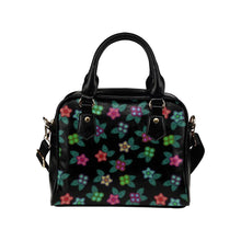 Load image into Gallery viewer, Berry Flowers Black Shoulder Handbag (Model 1634) Shoulder Handbags (1634) e-joyer 
