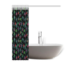 Load image into Gallery viewer, Berry Flowers Black Shower Curtain 60&quot;x72&quot; Shower Curtain 60&quot;x72&quot; e-joyer 
