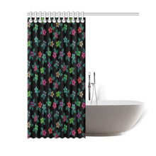 Load image into Gallery viewer, Berry Flowers Black Shower Curtain 60&quot;x72&quot; Shower Curtain 60&quot;x72&quot; e-joyer 
