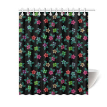 Load image into Gallery viewer, Berry Flowers Black Shower Curtain 60&quot;x72&quot; Shower Curtain 60&quot;x72&quot; e-joyer 
