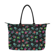 Load image into Gallery viewer, Berry Flowers Black Single-Shoulder Lady Handbag (Model 1714) bag e-joyer 
