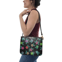 Load image into Gallery viewer, Berry Flowers Black Small Shoulder Bag (Model 1710) Small Shoulder Bag (1710) e-joyer 
