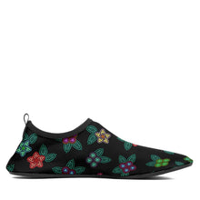 Load image into Gallery viewer, Berry Flowers Black Sockamoccs Slip On Shoes Herman 
