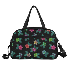 Load image into Gallery viewer, Berry Flowers Black Weekend Travel Bag (Model 1671) bag e-joyer 

