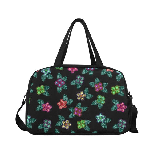 Berry Flowers Black Weekend Travel Bag (Model 1671) bag e-joyer 