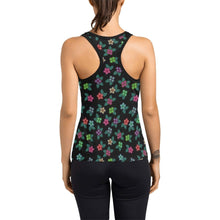 Load image into Gallery viewer, Berry Flowers Black Women&#39;s Racerback Tank Top (Model T60) Racerback Tank Top (T60) e-joyer 
