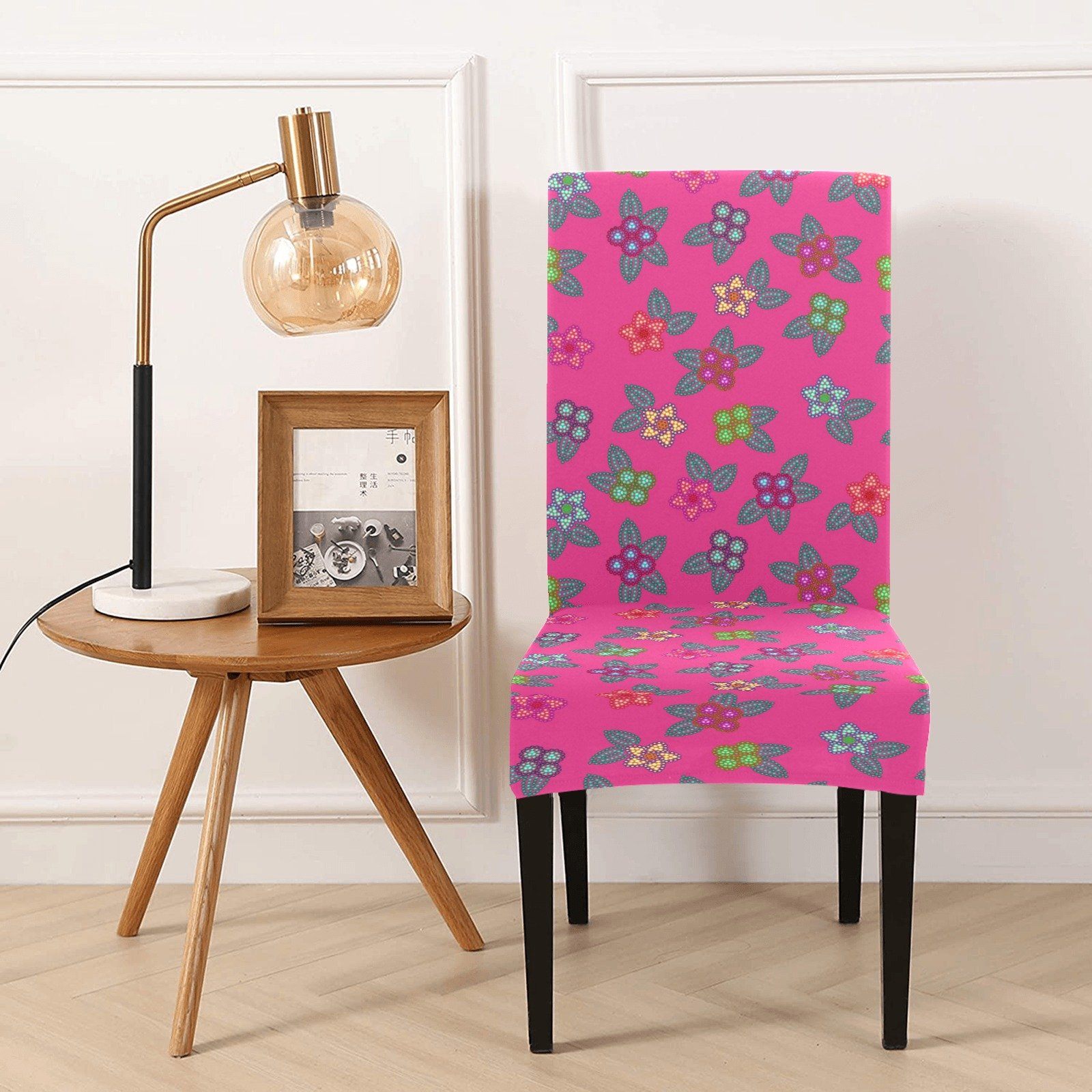 Berry Flowers Chair Cover (Pack of 4) Chair Cover (Pack of 4) e-joyer 