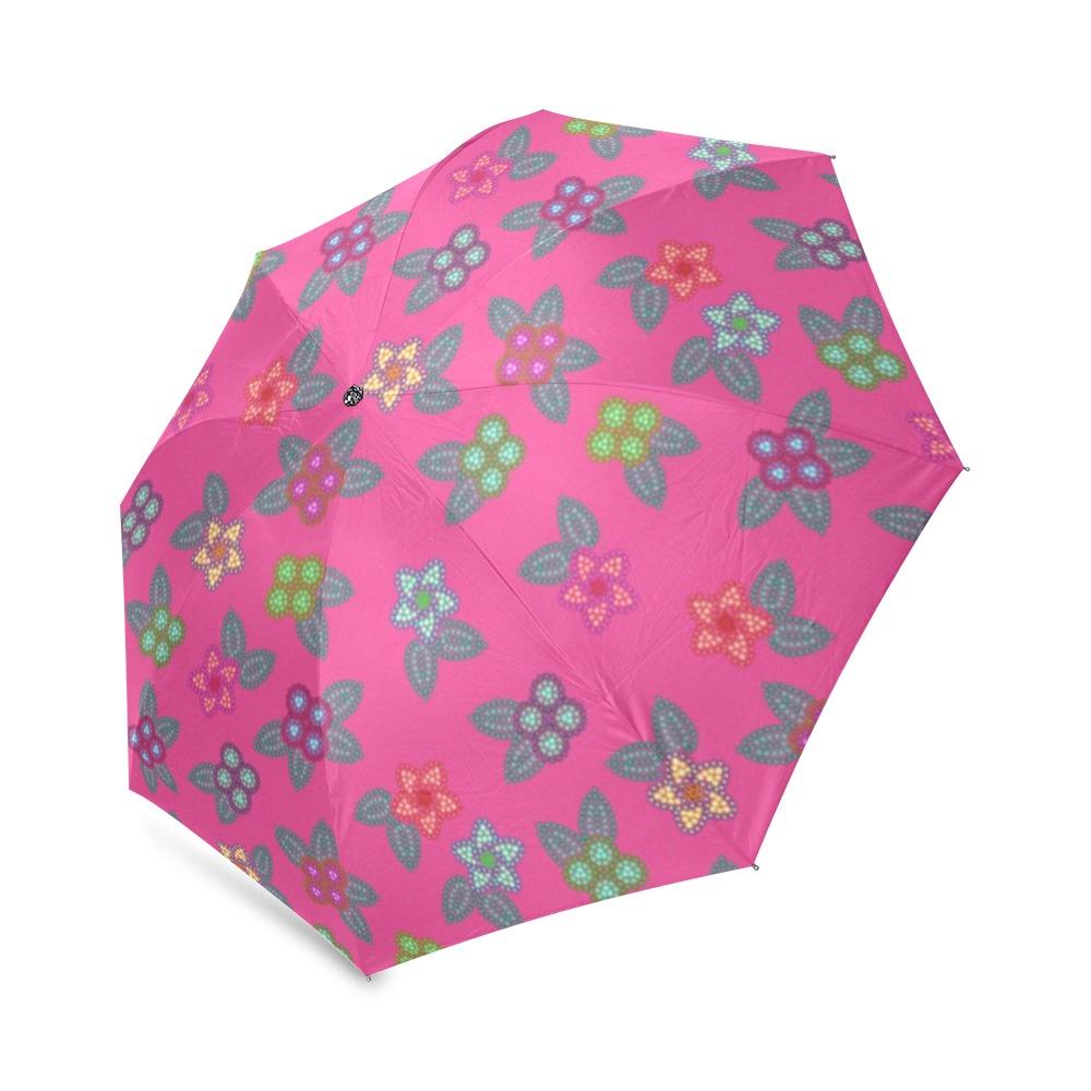 Berry Flowers Foldable Umbrella (Model U01) Foldable Umbrella e-joyer 