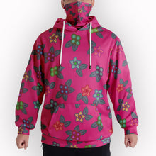 Load image into Gallery viewer, Berry Flowers Hoodie with Face Cover 49 Dzine 
