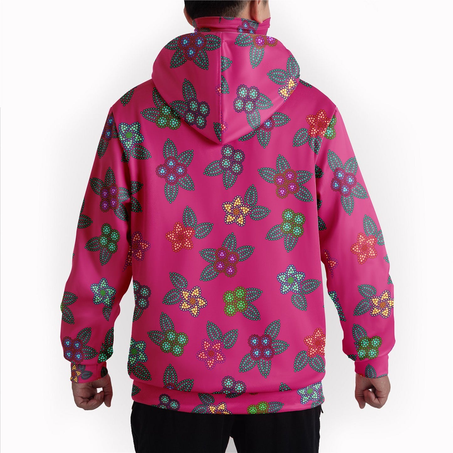 Berry Flowers Hoodie with Face Cover 49 Dzine 