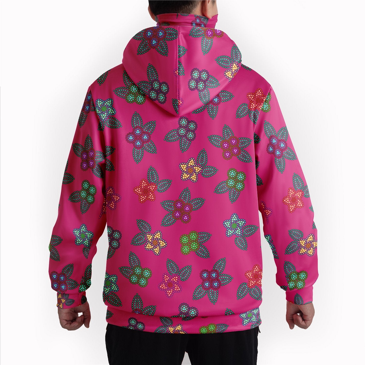 Berry Flowers Hoodie with Face Cover 49 Dzine 