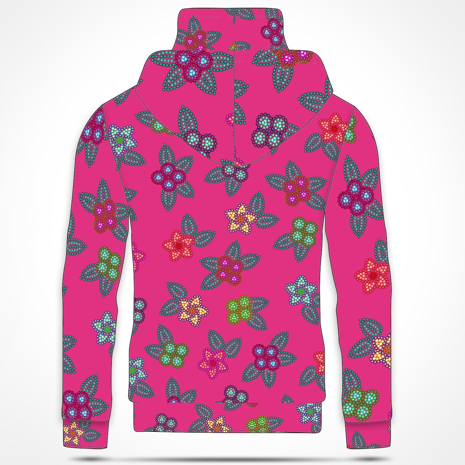 Berry Flowers Hoodie with Face Cover 49 Dzine 