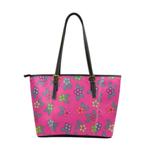 Load image into Gallery viewer, Berry Flowers Leather Tote Bag/Large (Model 1640) bag e-joyer 
