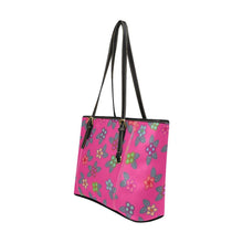 Load image into Gallery viewer, Berry Flowers Leather Tote Bag/Large (Model 1640) bag e-joyer 
