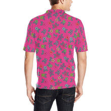 Load image into Gallery viewer, Berry Flowers Men&#39;s All Over Print Polo Shirt (Model T55) Men&#39;s Polo Shirt (Model T55) e-joyer 
