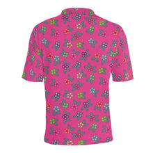 Load image into Gallery viewer, Berry Flowers Men&#39;s All Over Print Polo Shirt (Model T55) Men&#39;s Polo Shirt (Model T55) e-joyer 
