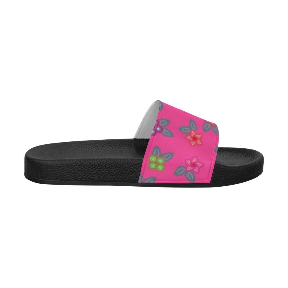 Berry Flowers Men's Slide Sandals (Model 057) Men's Slide Sandals (057) e-joyer 