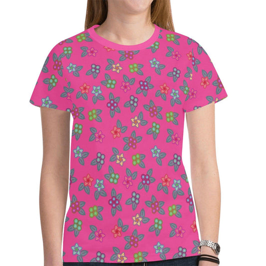 Berry Flowers New All Over Print T-shirt for Women (Model T45) tshirt e-joyer 