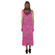 Load image into Gallery viewer, Berry Flowers Phaedra Sleeveless Open Fork Long Dress (Model D08) dress e-joyer 
