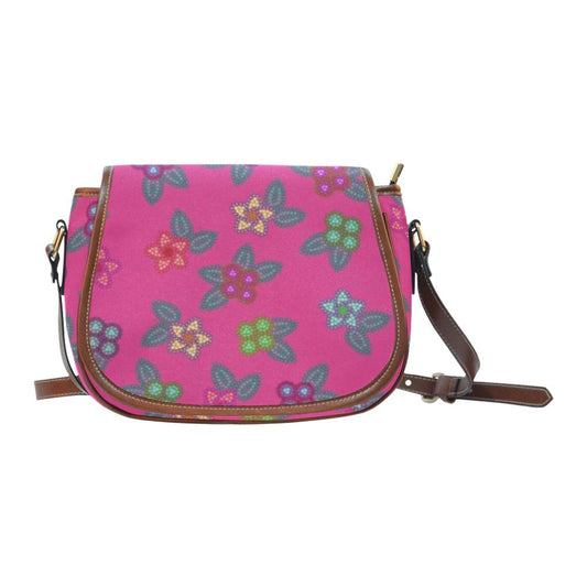 Berry Flowers Saddle Bag/Small (Model 1649) Full Customization bag e-joyer 