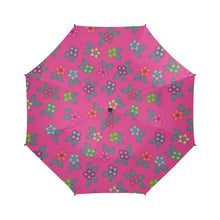 Load image into Gallery viewer, Berry Flowers Semi-Automatic Foldable Umbrella (Model U05) Semi-Automatic Foldable Umbrella e-joyer 
