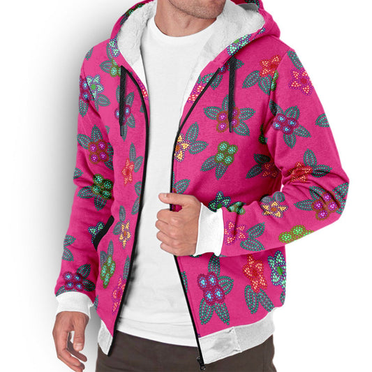 Berry Flowers Sherpa Hoodie hoodie Herman 