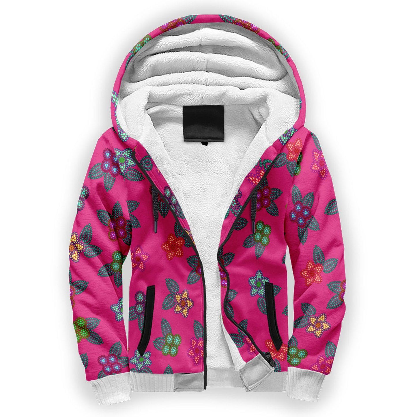 Berry Flowers Sherpa Hoodie hoodie Herman 