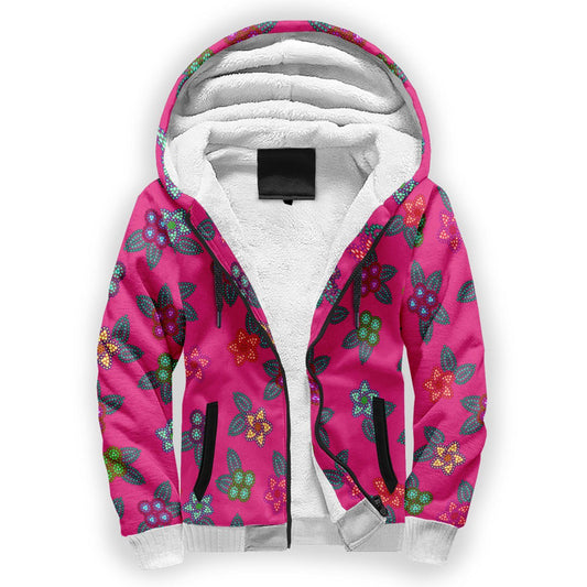 Berry Flowers Sherpa Hoodie hoodie Herman 