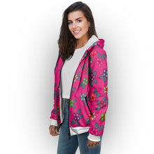 Load image into Gallery viewer, Berry Flowers Sherpa Hoodie hoodie Herman 
