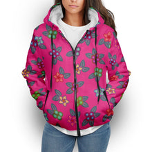 Load image into Gallery viewer, Berry Flowers Sherpa Hoodie hoodie Herman 
