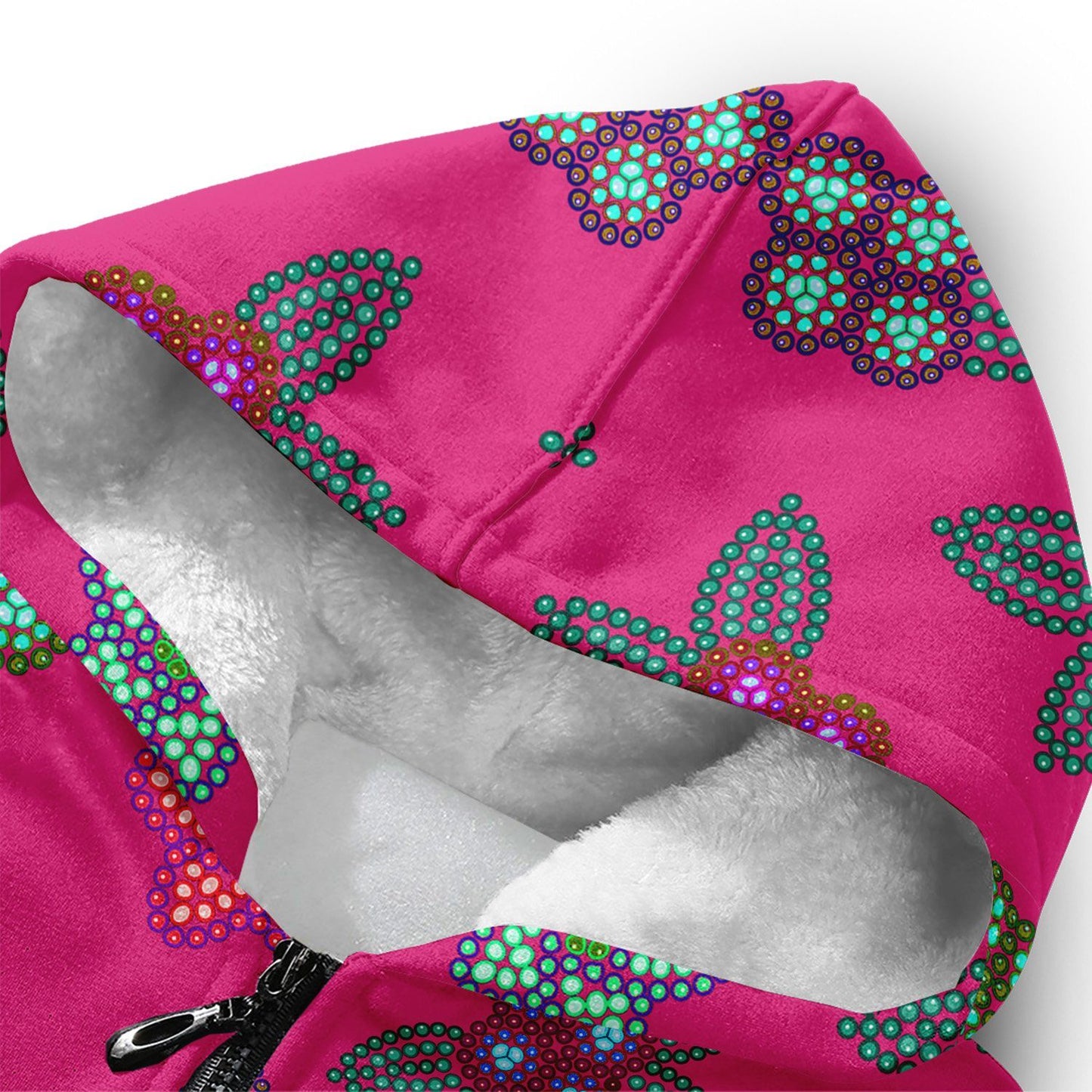 Berry Flowers Sherpa Hoodie hoodie Herman 