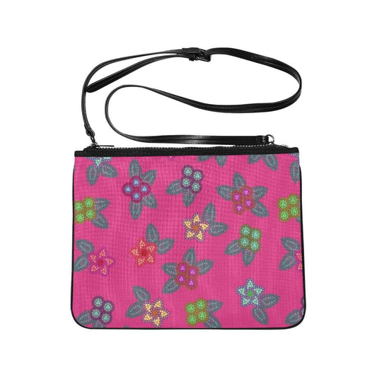 Berry Flowers Slim Clutch Bag (Model 1668) Slim Clutch Bags (1668) e-joyer 