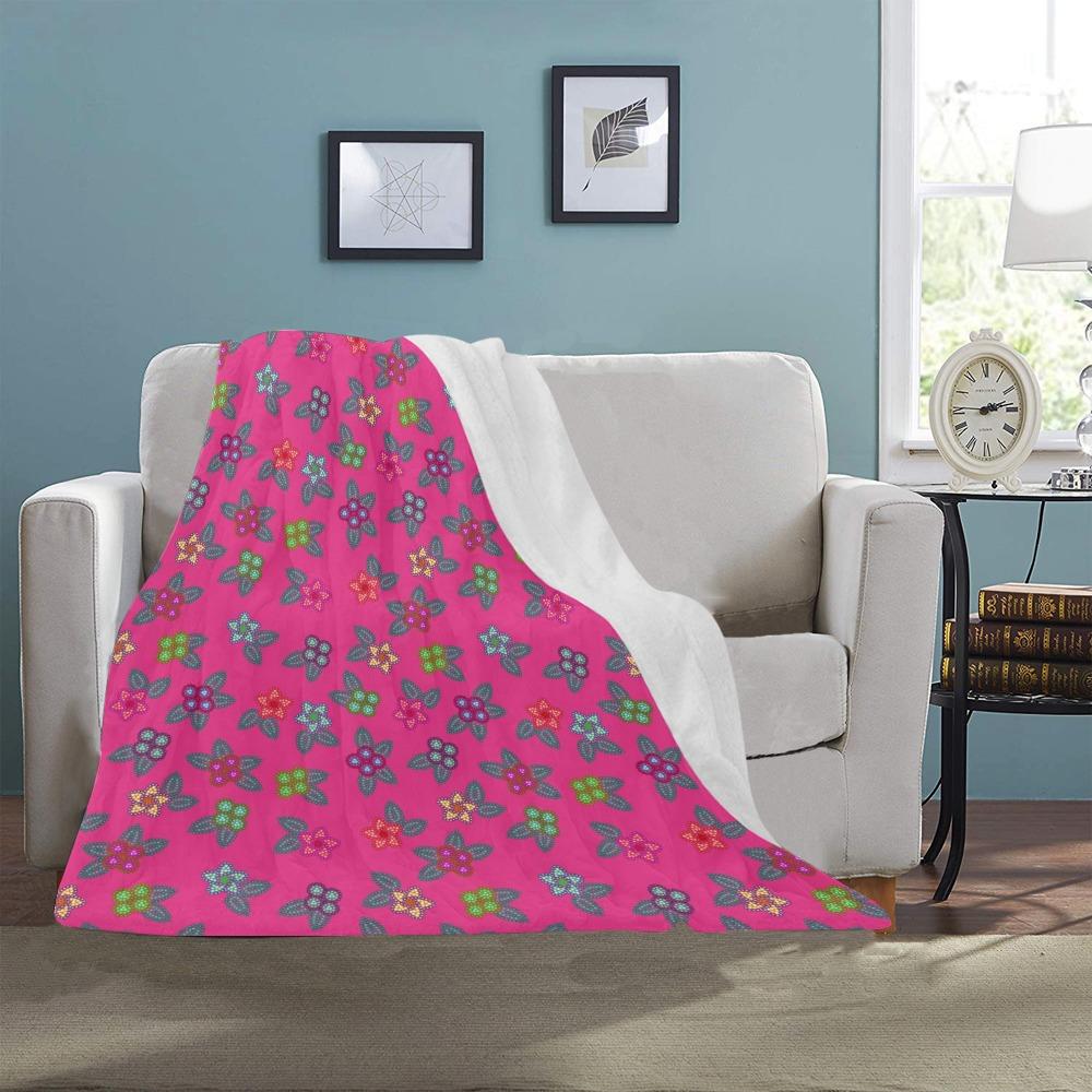 Berry Flowers Ultra-Soft Micro Fleece Blanket 40"x50" Ultra-Soft Blanket 40''x50'' e-joyer 