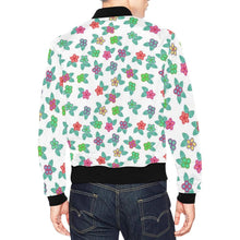 Load image into Gallery viewer, Berry Flowers White All Over Print Bomber Jacket for Men (Model H19) All Over Print Bomber Jacket for Men (H19) e-joyer 
