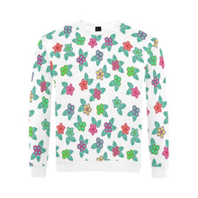 Load image into Gallery viewer, Berry Flowers White All Over Print Crewneck Sweatshirt for Men (Model H18) shirt e-joyer 
