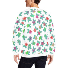 Load image into Gallery viewer, Berry Flowers White All Over Print Crewneck Sweatshirt for Men (Model H18) shirt e-joyer 
