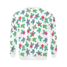 Load image into Gallery viewer, Berry Flowers White All Over Print Crewneck Sweatshirt for Men (Model H18) shirt e-joyer 
