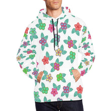 Load image into Gallery viewer, Berry Flowers White All Over Print Hoodie for Men (USA Size) (Model H13) All Over Print Hoodie for Men (H13) e-joyer 
