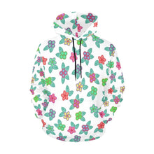 Load image into Gallery viewer, Berry Flowers White All Over Print Hoodie for Women (USA Size) (Model H13) All Over Print Hoodie for Women (H13) e-joyer 
