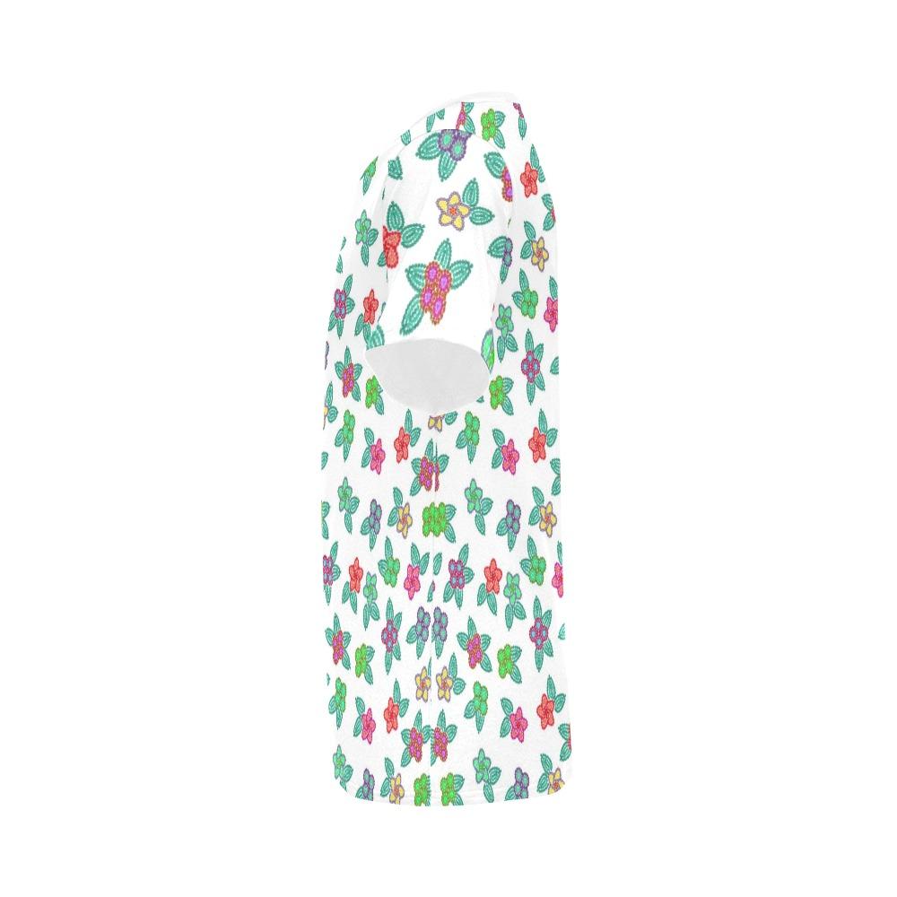 Berry Flowers White All Over Print T-Shirt for Men (USA Size) (Model T40) All Over Print T-Shirt for Men (T40) e-joyer 