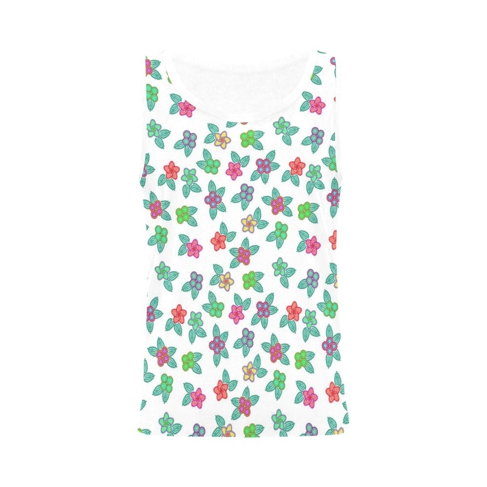 Berry Flowers White All Over Print Tank Top for Women (Model T43) All Over Print Tank Top for Women (T43) e-joyer 