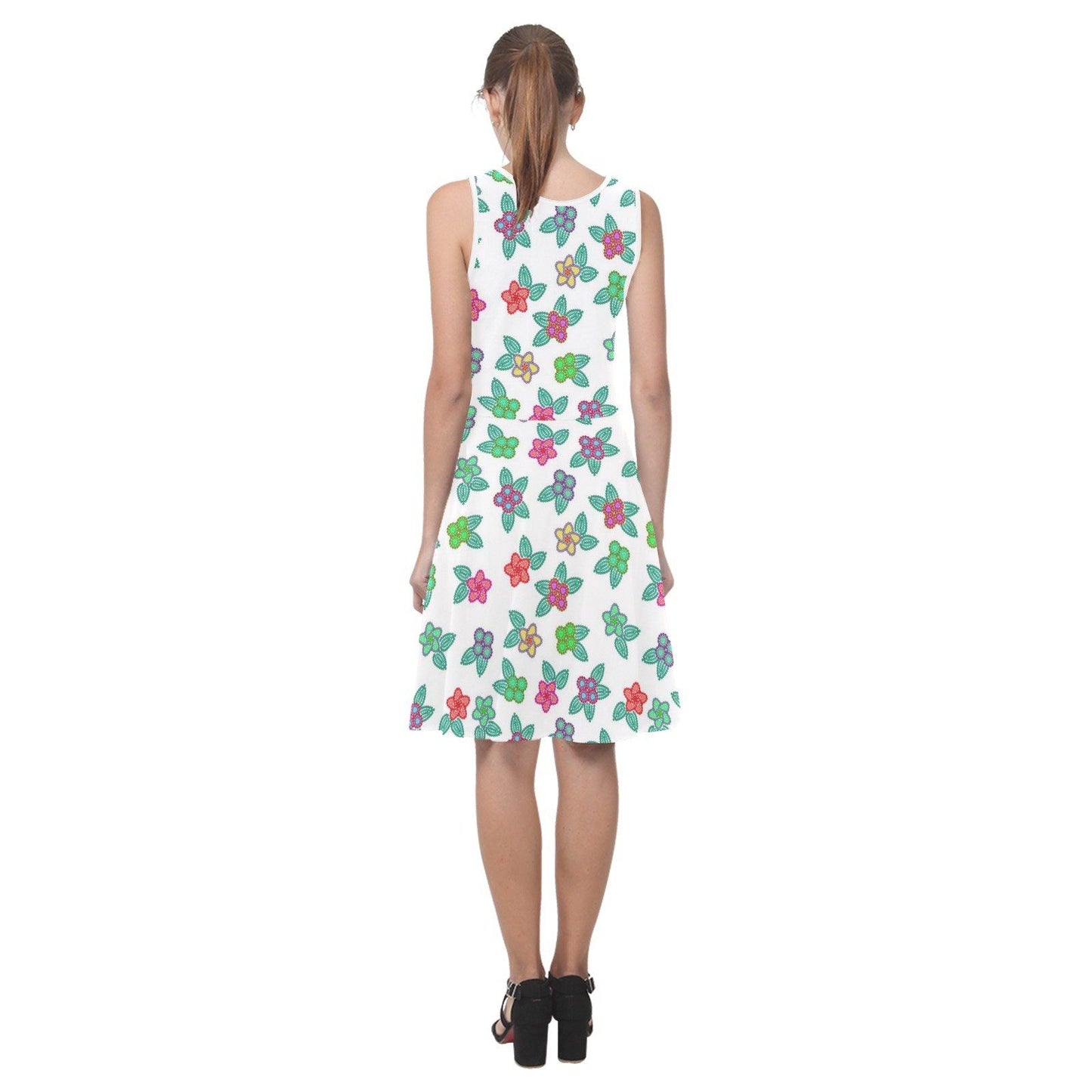 Berry Flowers White Atalanta Sundress (Model D04) Atalanta Sundress (D04) e-joyer 