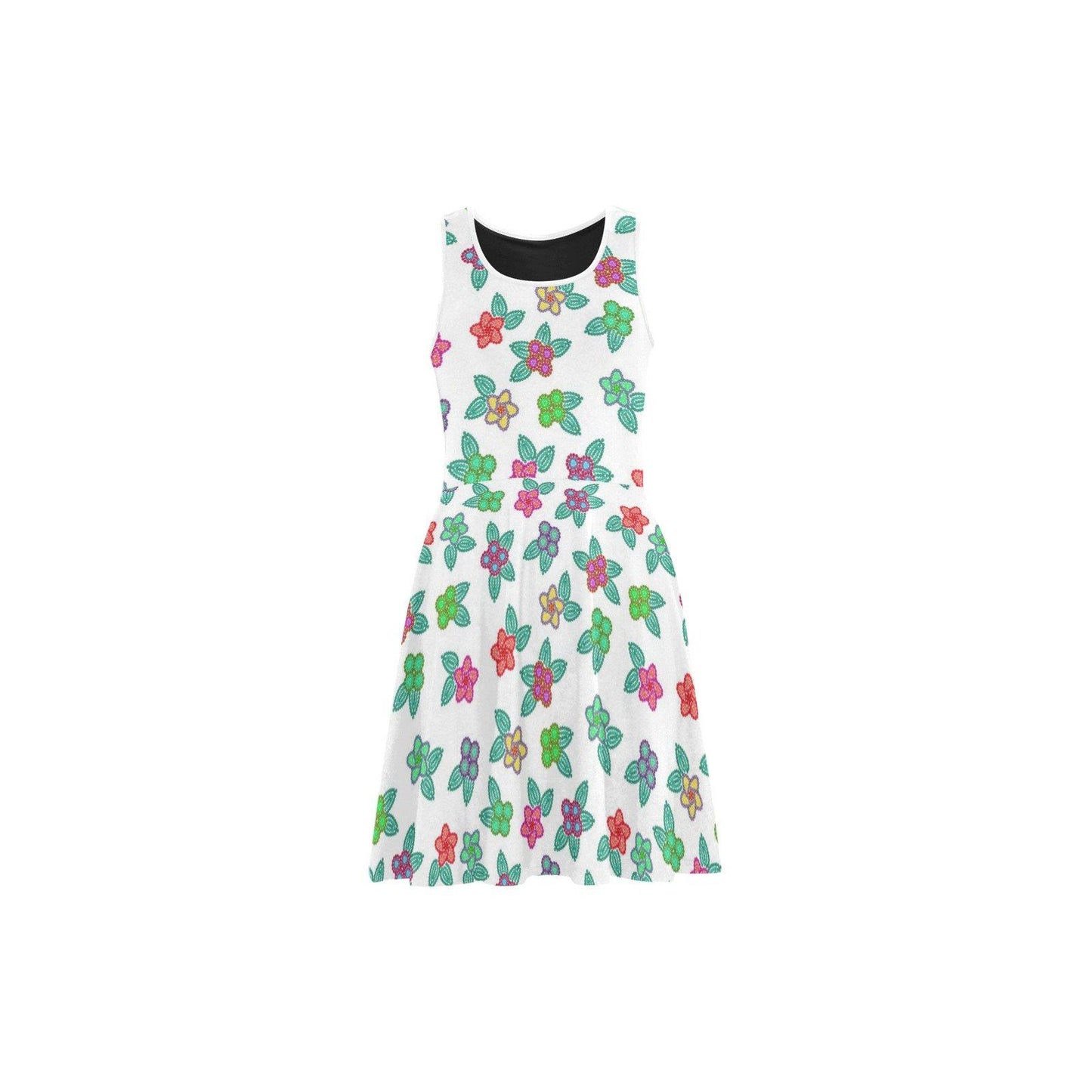 Berry Flowers White Atalanta Sundress (Model D04) Atalanta Sundress (D04) e-joyer 