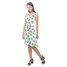 Load image into Gallery viewer, Berry Flowers White Atalanta Sundress (Model D04) Atalanta Sundress (D04) e-joyer 
