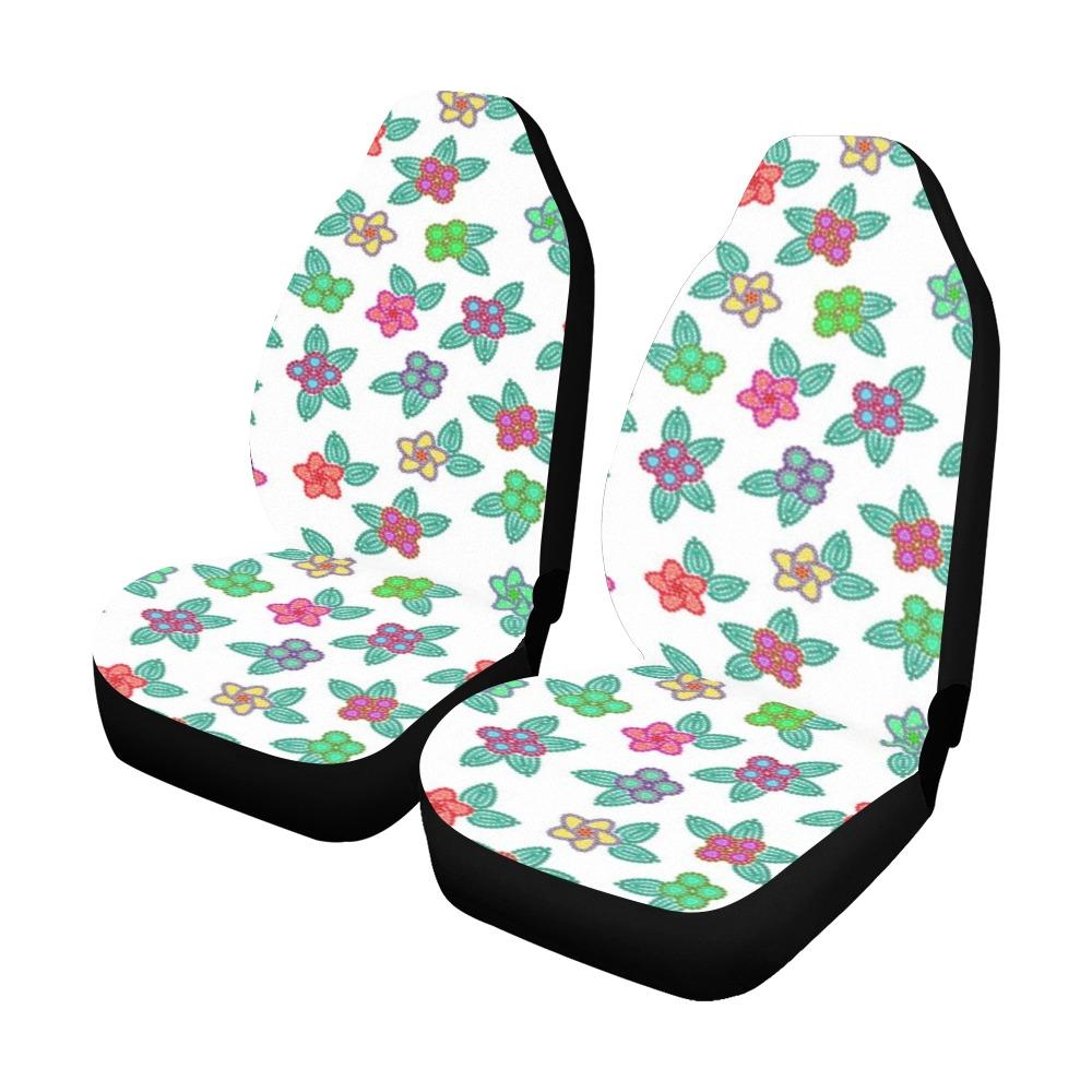 Berry Flowers White Car Seat Covers (Set of 2) Car Seat Covers e-joyer 