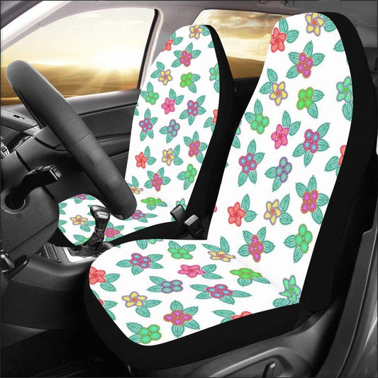 Berry Flowers White Car Seat Covers (Set of 2) Car Seat Covers e-joyer 