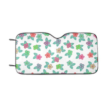 Load image into Gallery viewer, Berry Flowers White Car Sun Shade 55&quot;x30&quot; Car Sun Shade e-joyer 
