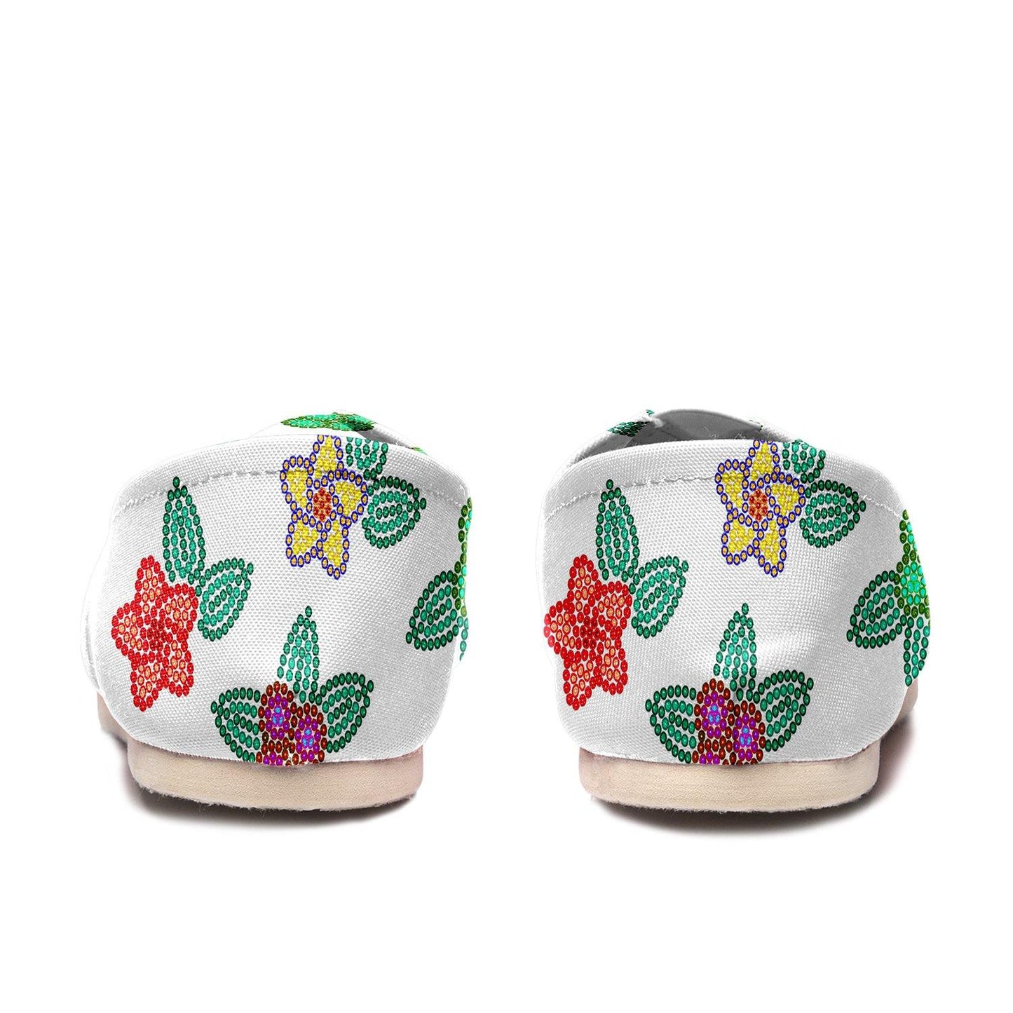 Berry Flowers White Casual Unisex Slip On Shoe Herman 