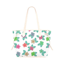 Load image into Gallery viewer, Berry Flowers White Clover Canvas Tote Bag (Model 1661) Clover Canvas Tote Bag (1661) e-joyer 
